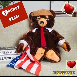 Trump Trumpy MAGA bear stuffed animal KAG USA ❤️